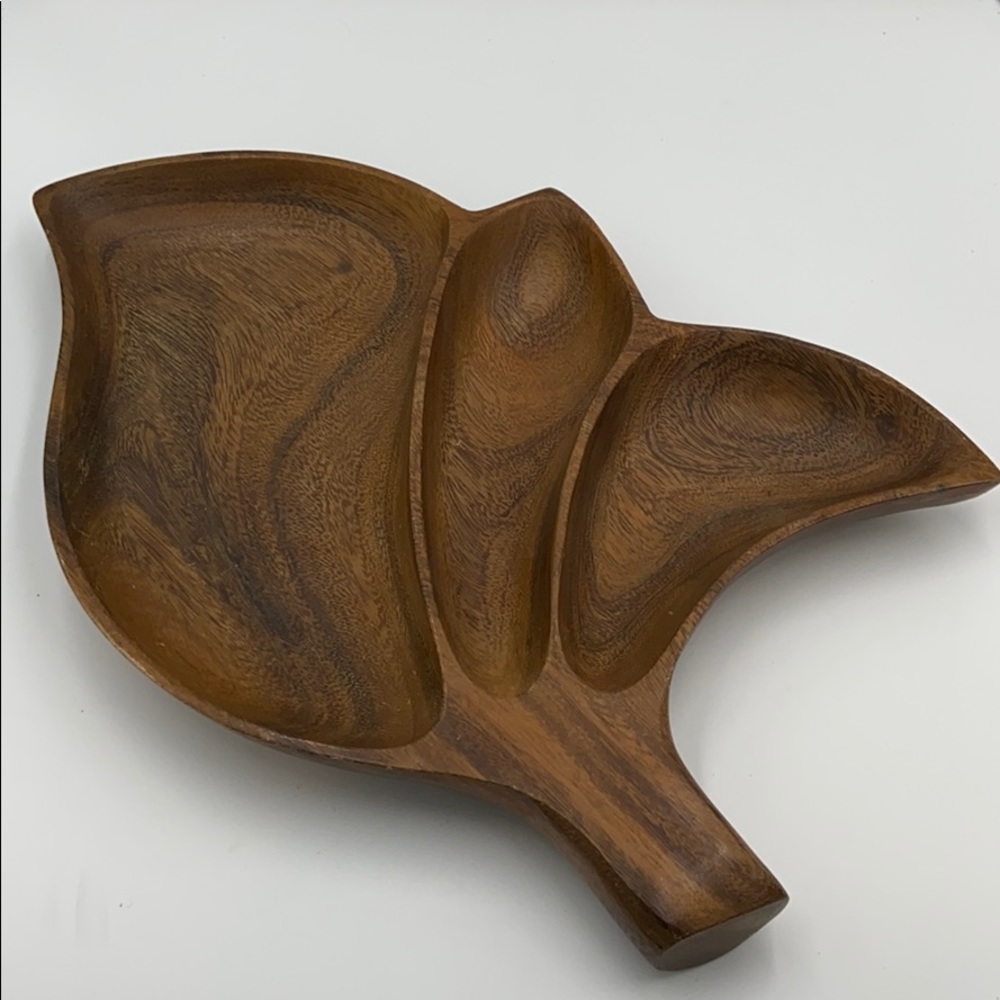 Handmade Vintage boho monkey pod wood serving tray
